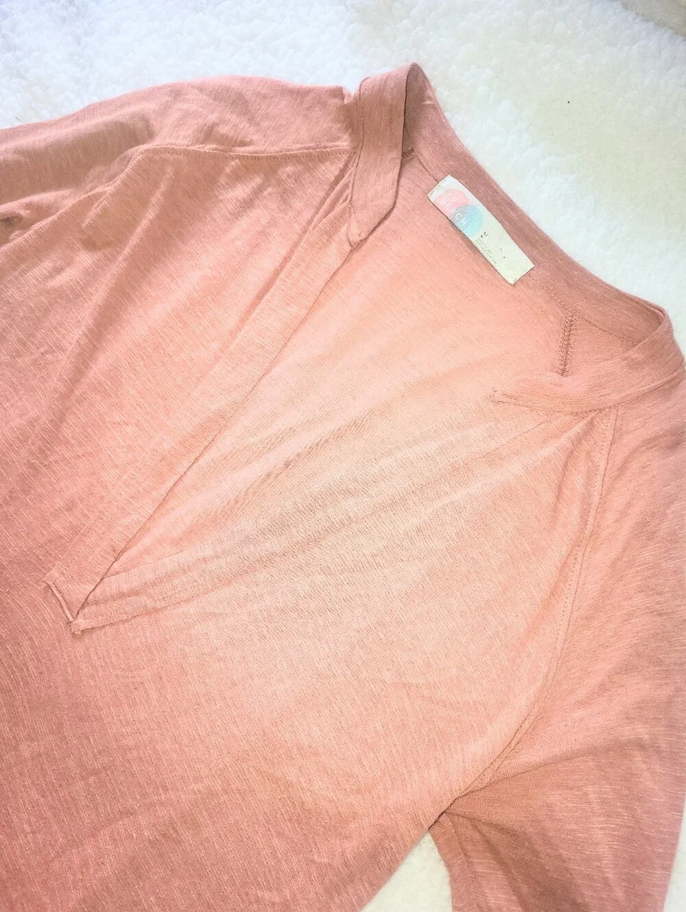 NWOT Free People Bow Chicka Wow Wow Rust Color Tunic Longsleeve Dress Large